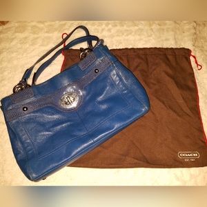Coach Penelope Leather Handbag Cobalt Blue
